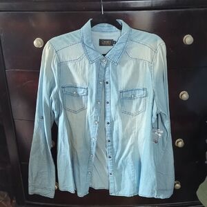 Light Blue Denim Shirt for Women